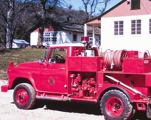 1958 International model 6 Vintage fire engine in red color